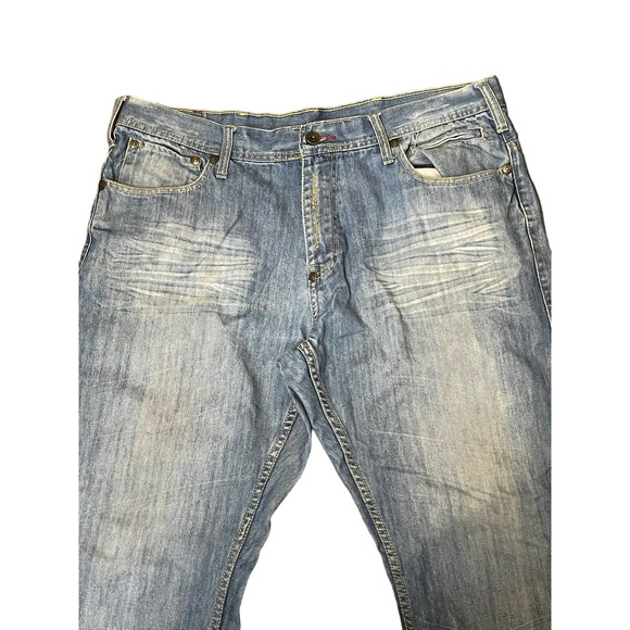 Konvict Men's Jeans Relaxed Fit Straight Leg Cotton Hi-Rise Light Wash‎ Denim 40 - Picture 4 of 9